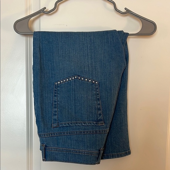 Gloria Vanderbilt Blue Denim Capri Jewels Jeans Size 10 - Picture 12 of 12